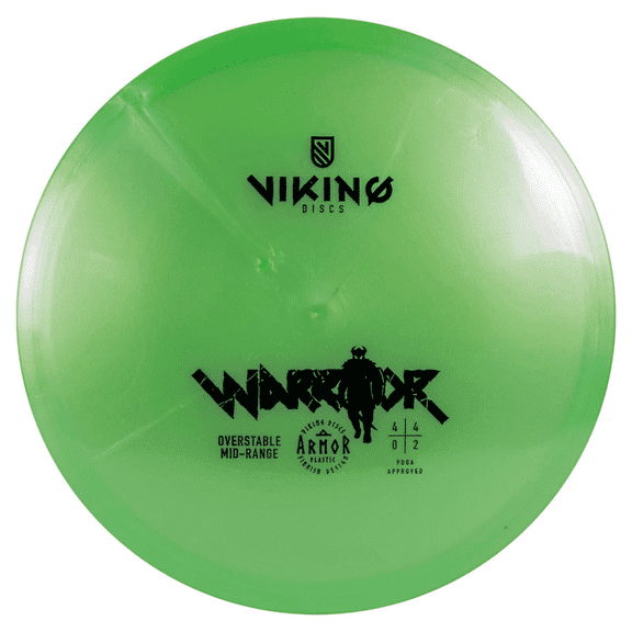 Viking Discs Nordic Warrior - Stable Disc Golf Midrange - Premium Armor Plastic (Green)