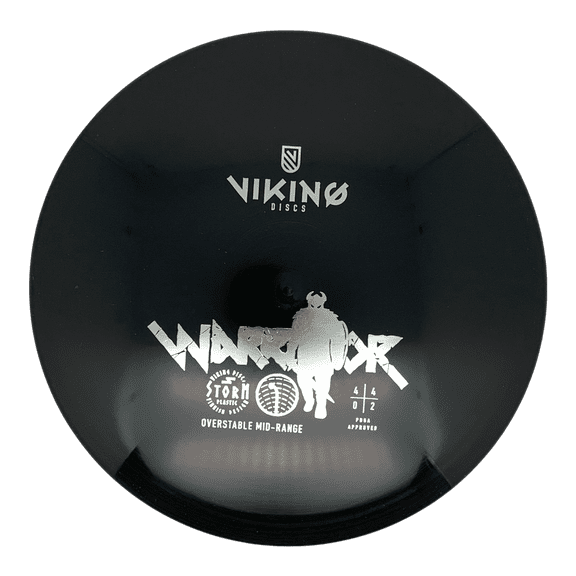 Viking Discs Nordic Warrior - Stable Disc Golf Midrange - Premium Storm Plastic (Black)