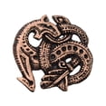 thumbnail image 1 of Viking Dragon Pin, Serpent, Norse, GC045, Viking, Celtic, Gothic, Medieval, Pins, Lapel, Brooch, Brooches, Hat, Backpack, Handmade in the USA, Over 100 Gothic Designs Available, Copper Plated, 1 of 5