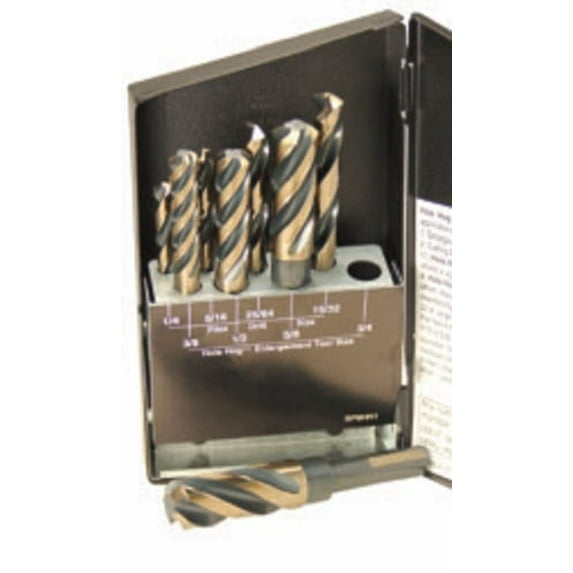 Viking Drill and Tool 38860 SP-6HHS Type 284-UB Magnum Super Premium 4 Flute Hole Hog Core Drill Set