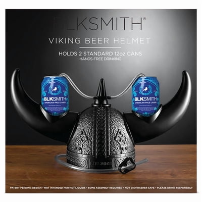 BLKSMITH Viking Drinking Hat | Viking Helmet | Drinking Accessories for Parties & College | Fits 16" - 24" Head