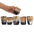 thumbnail image 1 of Viking Drinking Horn Gift Whiskey Shot Cup Glass For Wine, Mead, Ale, Ceramic Medieval Inspired Food Safe Vessel | Game of thrones | 3'' Pack Of 6), 1 of 9