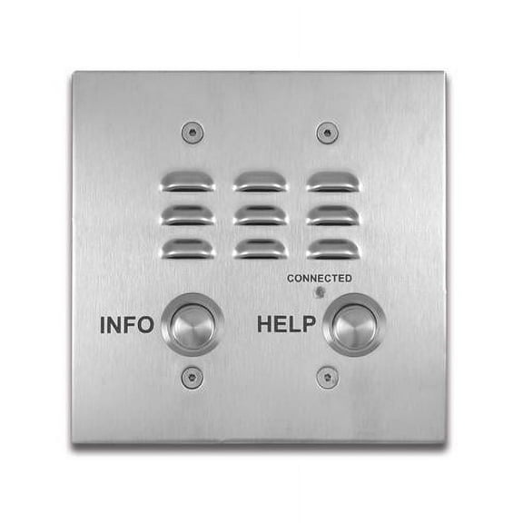 ADA Compliant TwoButton Stainless Steel Emergency Phone