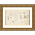 thumbnail image 1 of Viking Eggeling 18x13 Gold Ornate Wood Frame and Double Matted Museum Art Print Titled - Original Drawings 15 (Early 20th&nbsp;Century), 1 of 4