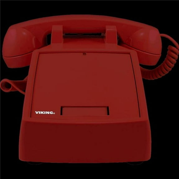 Viking Electronics VK-K-1900D-IP-RED Classic Auto Dialer VoIP Desk Phone, Red