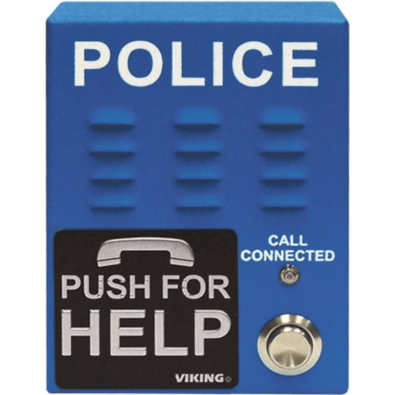 Viking Electronics E-1600-60-IPEWP VoIP ADA Compliant Emergency Phone with Blue Dialer & Voice Announcer & Verbiage Surface Mount