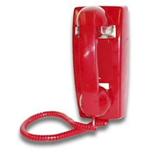 Viking Electronics  Red No Dial Wall Phone With Ringer