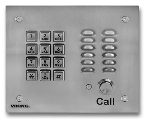 Viking Electronics VK-K-1700-3 SS Handsfree Phone W/ Key Pad
