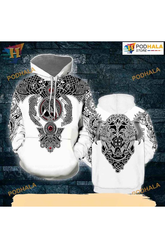 Viking Fenrir 3D Hoodie T-Shirt All Over Printed