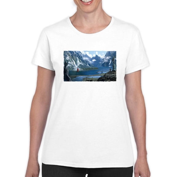 Viking Fjordlands T-Shirt Women -Anthony Chirstou Designs, Female x-Large