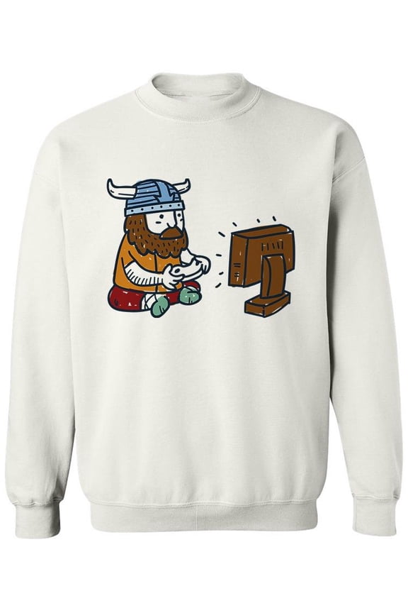 Viking Gamer Sweatshirt Men -Image by Shutterstock, Male Medium