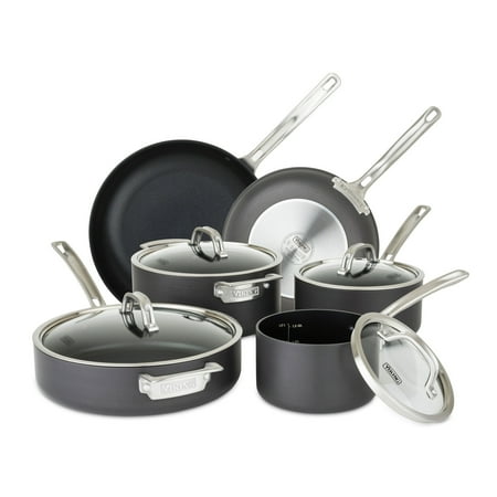 Viking - Hard Anodized Nonstick, 10 Piece Cookware Set - Black