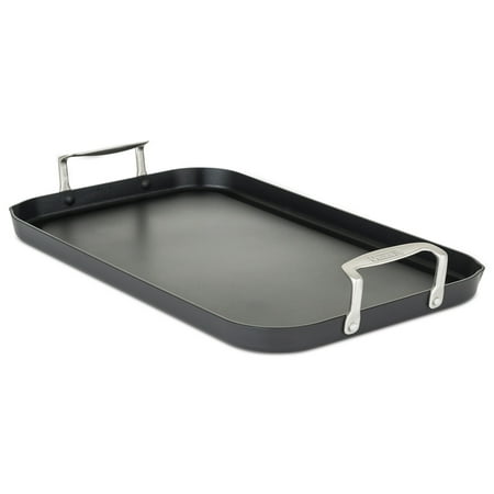 Viking - Hard Anodized Double Burner Nonstick Griddle - Black
