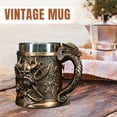 thumbnail image 1 of Viking Horn Helmet Beer Mug - 600ml Stainless Steel Lined Tankard, Ultimate Men’s Gift & Party Decor, 1 of 9