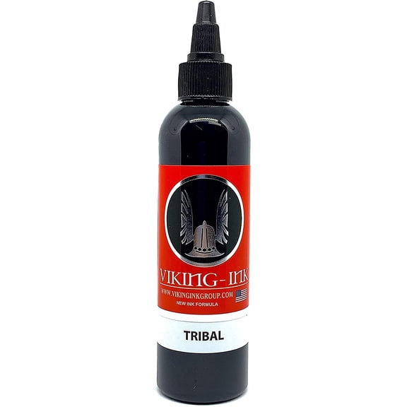 Viking Ink Professional Tattoo Inks Color Black Tribal 4oz (120ml)