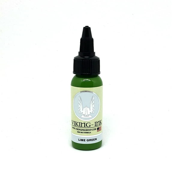 Viking Ink Professional Tattoo Inks Color Lime Green 1oz (30ml)