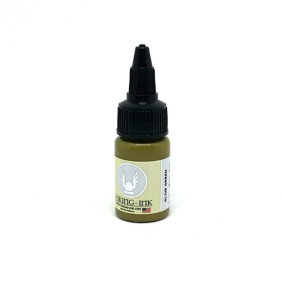 Viking Ink Professional Tattoo Inks Color Olive Green 0.5oz (15ml)