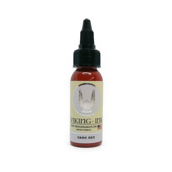 Viking Ink Professional Tattoo Inks color Dark Red 1oz (30ml)