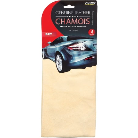 Viking Car Care Premium Leather Chamois 913310 - 3 Sq. Ft. - 1 Pack