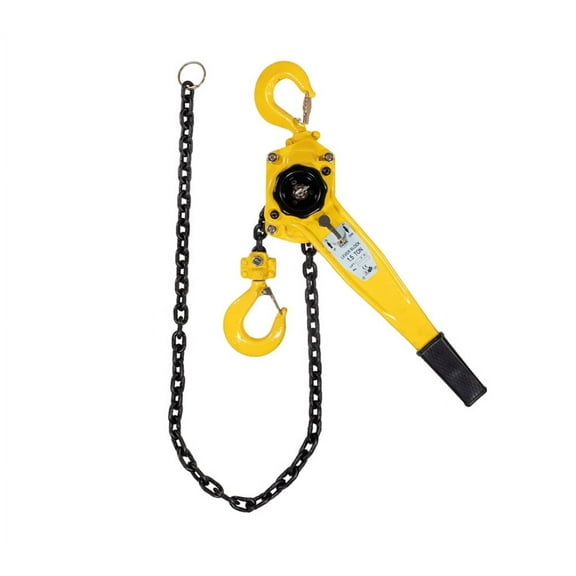 Viking Manual Lever Chain Hoist 1-1/2 Ton 3000 lbs 20' Lift 2 Heavy Duty Hooks, 360 Rotation Hook, Chain Come Along for Lifting Pulling Construction Building Warehouse Machinery
