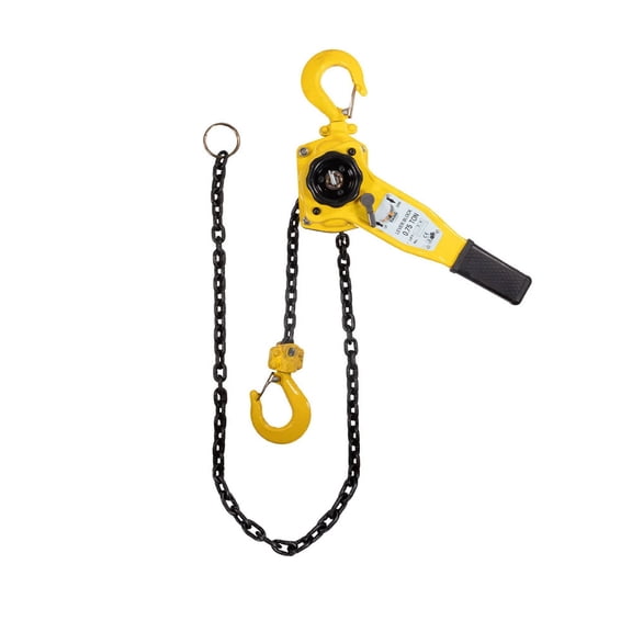 Viking Manual Lever Chain Hoist 3/4 Ton 1650 lbs 10' Lift 2 Heavy Duty Hooks, 360 Rotation Hook, Chain Come Along for Lifting Pulling Construction Warehouse Automotive Machinery