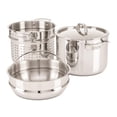 thumbnail image 1 of viking 3-ply multi-cooker/pasta pot with bonus steamer, 8 quart, silver, 1 of 2