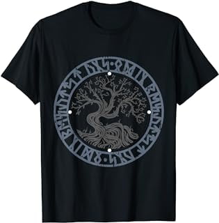 Viking Mythology Yggdrasil World tree Norse Tree Of Life T-Shirt ...