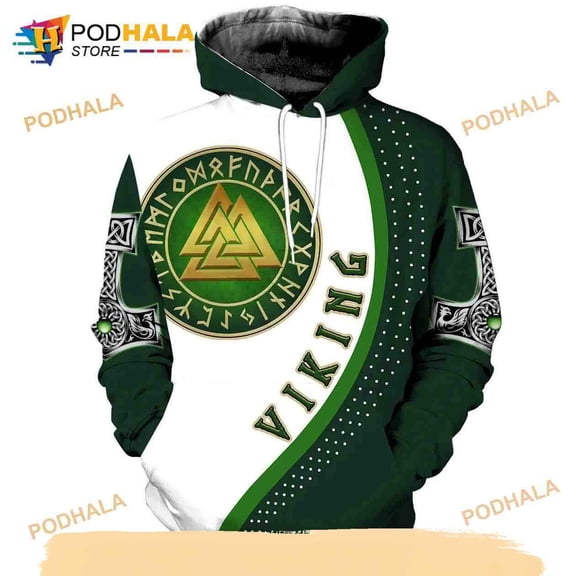 Viking New Desgin 3D All Over Printed AOP Unisex Hoodie