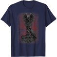 thumbnail image 1 of Viking Norse Mythology Thor's Mjolnir Odin's Huginn & Muninn DTG Print Unisex T-Shirt, 1 of 5