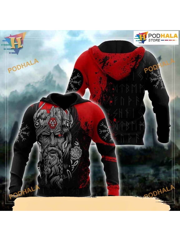 Viking Odin All Over Printed 3D Hoodie For Men & Women