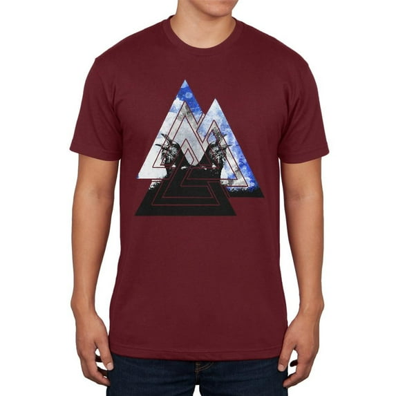 Viking Odin Valknut Huginn Muninnn Ravens Mens T Shirt