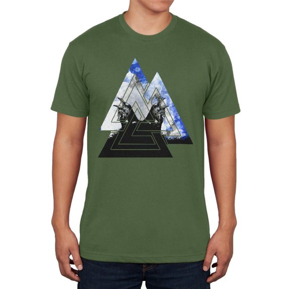 Viking Odin Valknut Huginn Muninnn Ravens Mens T Shirt