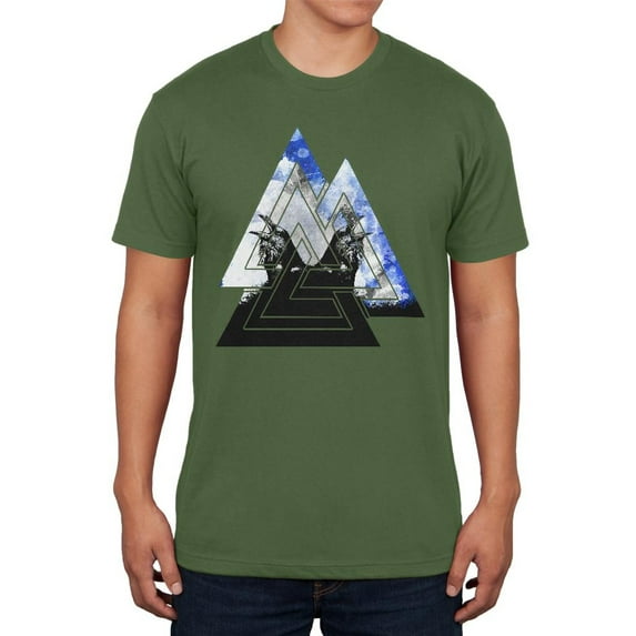 Viking Odin Valknut Huginn Muninnn Ravens Mens T Shirt