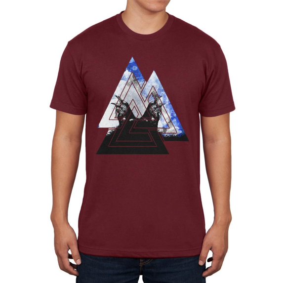 Viking Odin Valknut Huginn Muninnn Ravens Mens T Shirt