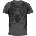 thumbnail image 1 of Viking Odin's Ravens Huginn And Muninn Mens Soft T Shirt Charcoal Heather LG, 1 of 1