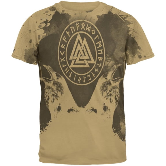 Viking Odin's Ravens Huginn And Muninn Mens T Shirt