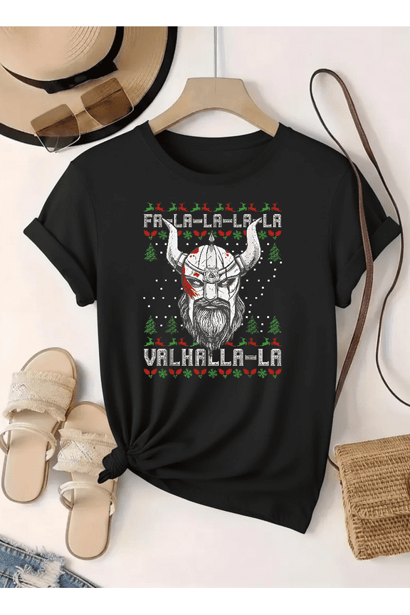 Viking Pagan Winter Holiday Nordic Valhalla Warrior Cozy Unisex T-Shirt up to Size 5XL