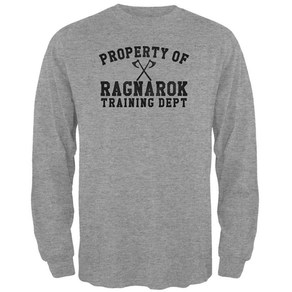 Viking Property of Ragnarok Training Department Mens Long Sleeve T Shirt Heather 2XL