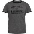 thumbnail image 1 of Viking Property of Ragnarok Training Department Mens Ringer T Shirt Dark Heather-Black 2XL, 1 of 1