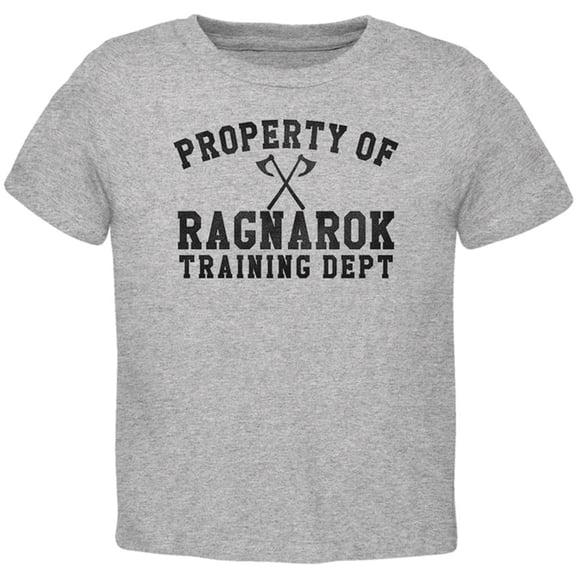 Viking Property of Ragnarok Training Department Toddler T Shirt Heather 4T