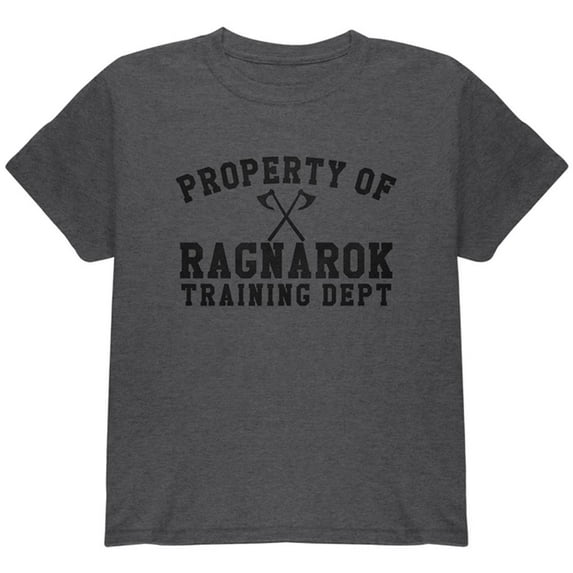 Viking Property of Ragnarok Youth T Shirt Dark Heather YLG