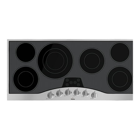 Viking - 44.9" Electric Cooktop - Black/stainless steel