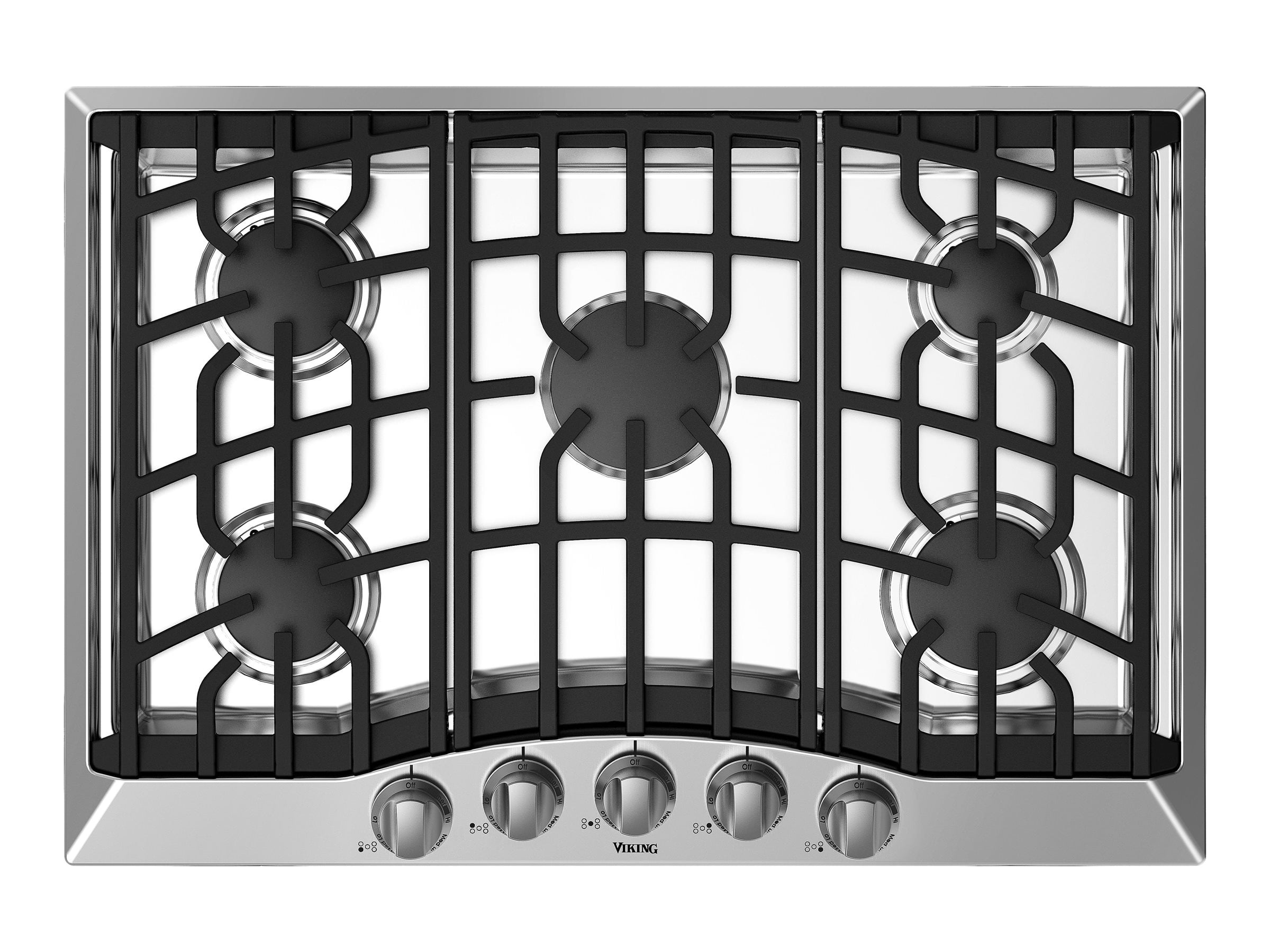 Viking RVGC33615BSSLP Gas cooktop 5 hobs Niche width 35.2 in depth 20 in stainless