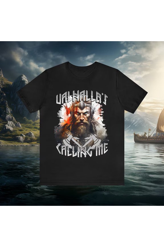 Viking Ragnarok Ready Valhalla's Calling Viking Black T-Shirt, Gift For Friends