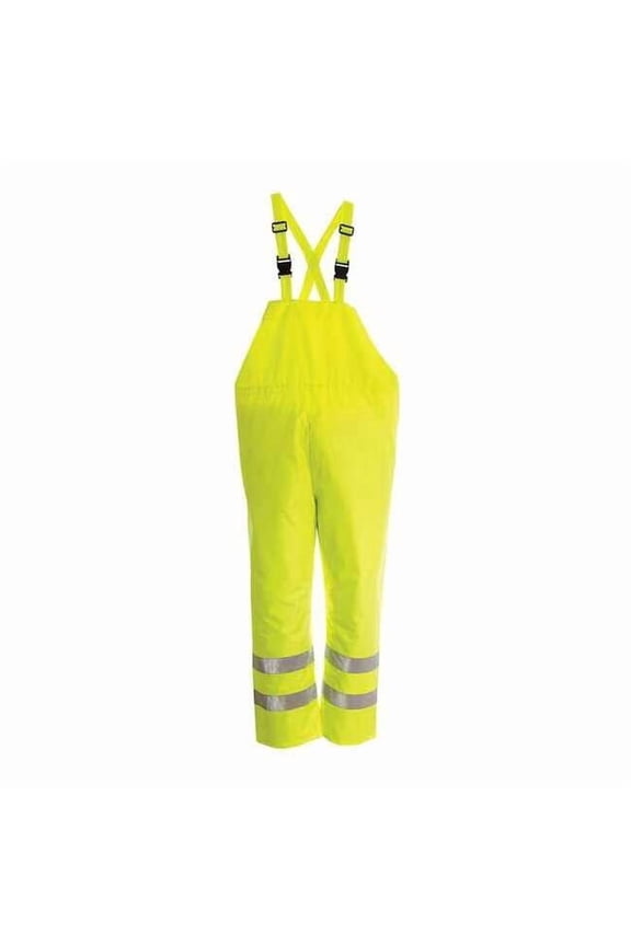 Rain Bib Overall,Class E,Ylw/Grn,2XL D6323PG-XXL