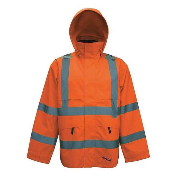 Viking Rain Jacket,Class 3,Trilobal,Orange,2XL D6329JO-XXL