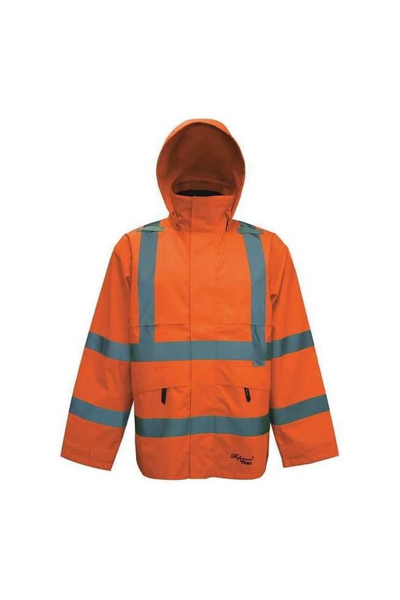 Rain Jacket,Class 3,Trilobal,Orange,2XL D6329JO-XXL