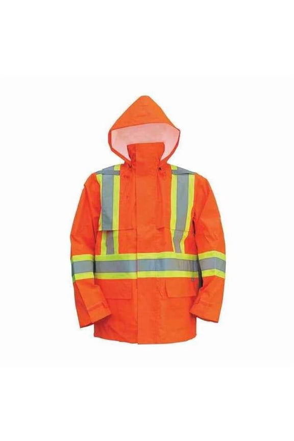 Rain Jacket,Class 3, Type R,Orange,5XL 6323JO-XXXXXL