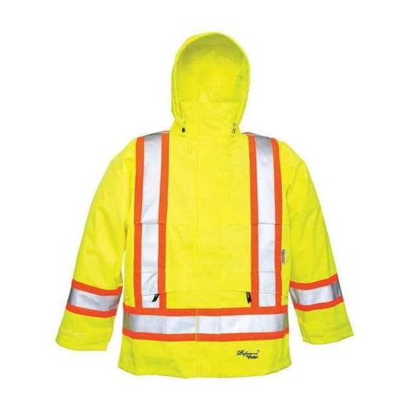 Viking Rain Jacket,Class 3, Type R,Ylw/Grn,2XL 6330JG-XXL
