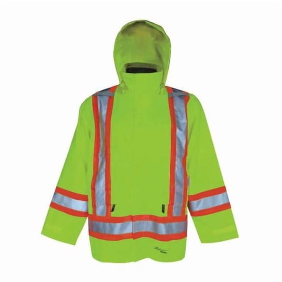 Viking Rain Jacket,Class 3, Type R,Ylw/Grn,2XL 6410JG-XXL